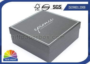 Black Rigid Cardboard Paper Gift Box For Shoes Apparel Packaging