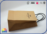 Pantone Color Customized 4C Printed Kraft Paper Bags With Twisted Handle