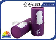 Custom Paperboard Paper Packaging Tube , Fancy Round Paper Can Container