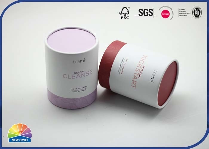 Cylindrical Essence Cosmetic Set   Paper Packaging Tube Customized Color Logo