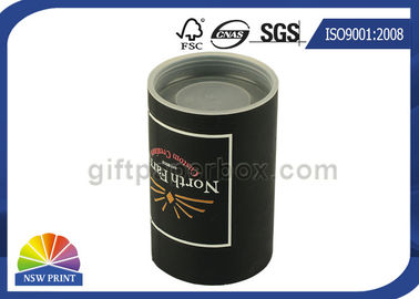 Custom Logo Imprint Plastic Cap Paper Can Packaging , Cardboard Tube Containers