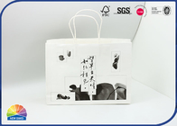 White Matte Lamination 4C Print Paper Gift Bag With White Nylon Handles
