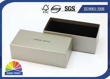 Grey Luxurious Printed Rigid Art Paper Gift Box / Custom Logo Sunglass Packaging Boxes