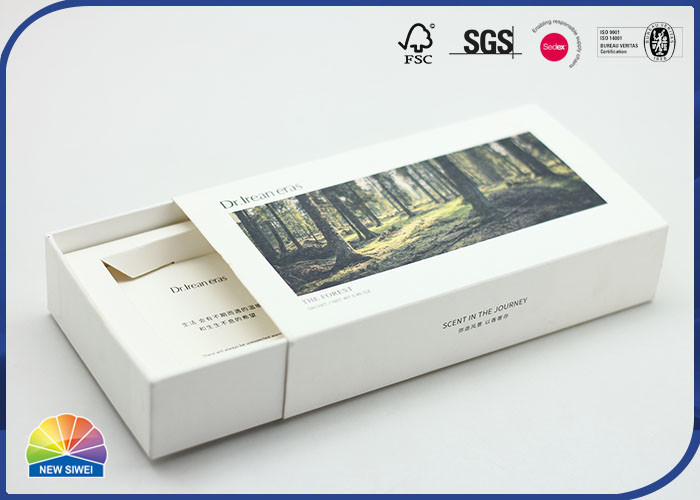 White Kraft Paper Sleeve Drawer Paper Box Customized UV Print Eco Friendly