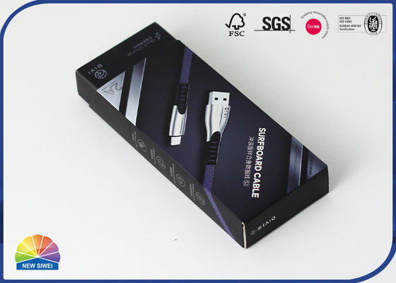 Выбивая складчатость кабеля USB сползая коробку бумаги штемпелюя УЛЬТРАФИОЛЕТОВОЕ покрытие