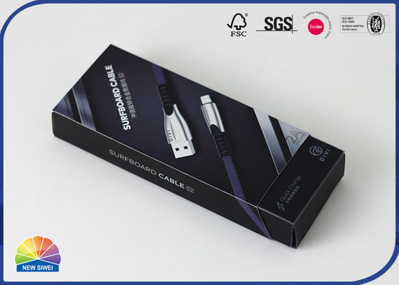 Ящик складывая сползающ кабель USB бумажной коробки упаковывая с пластиковым подносом